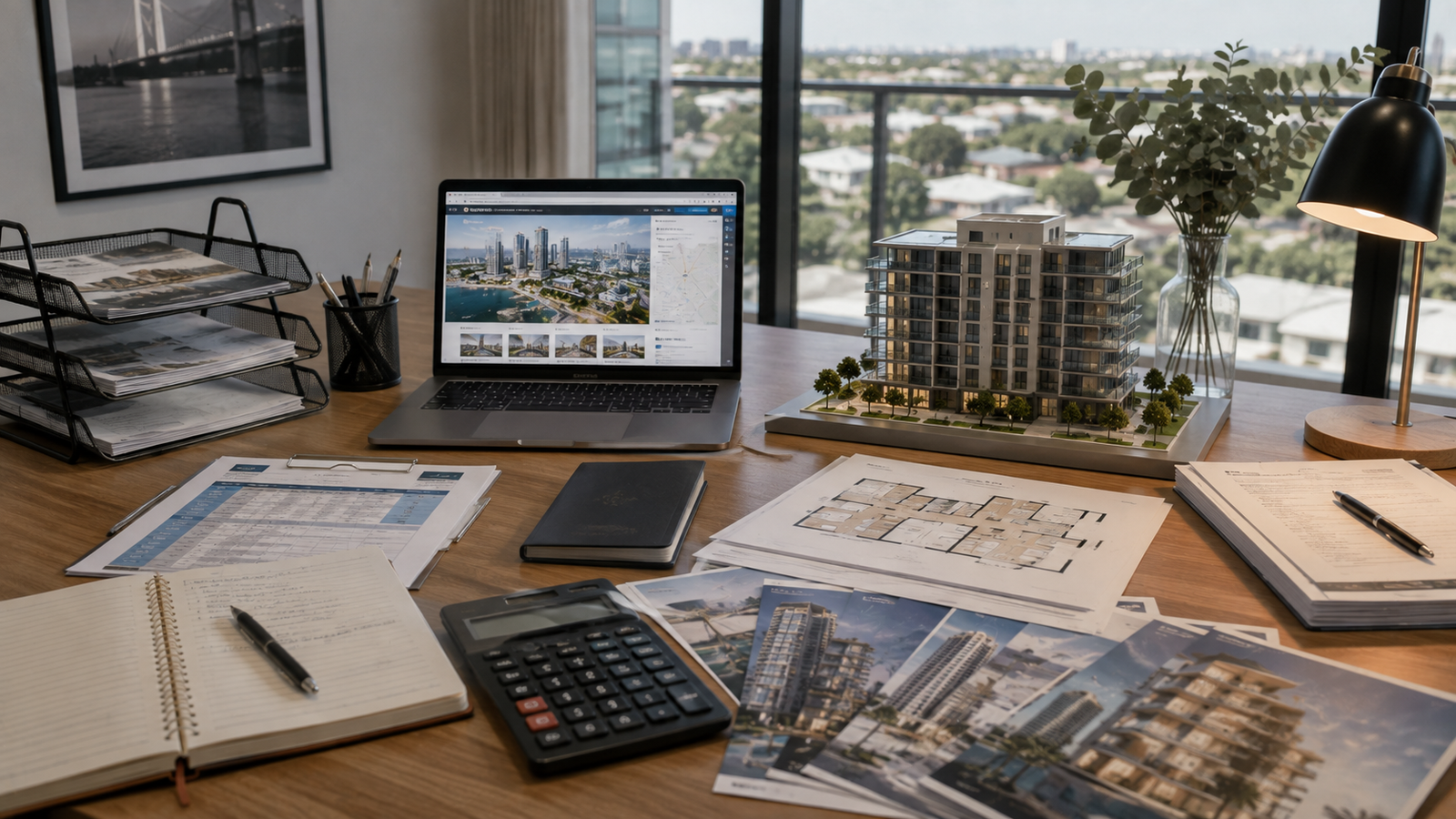 Brisbane investor preparing Dubai property research and investment documents