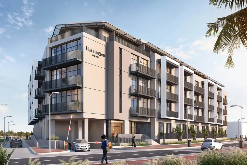 Ellington Harrington House apartments in Dubai promoted to investors at Dubai Property Expo Brisbane 2026.